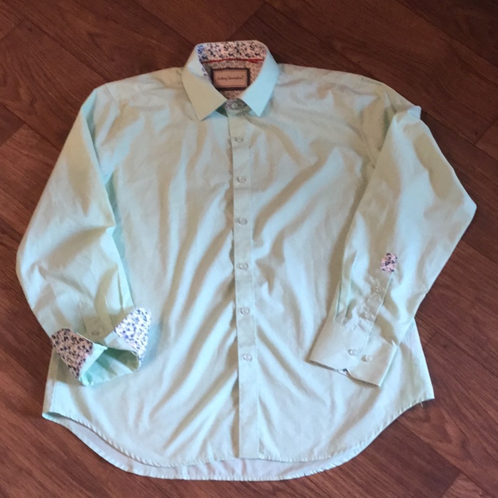 Light Green Button up Shirt Size XXL